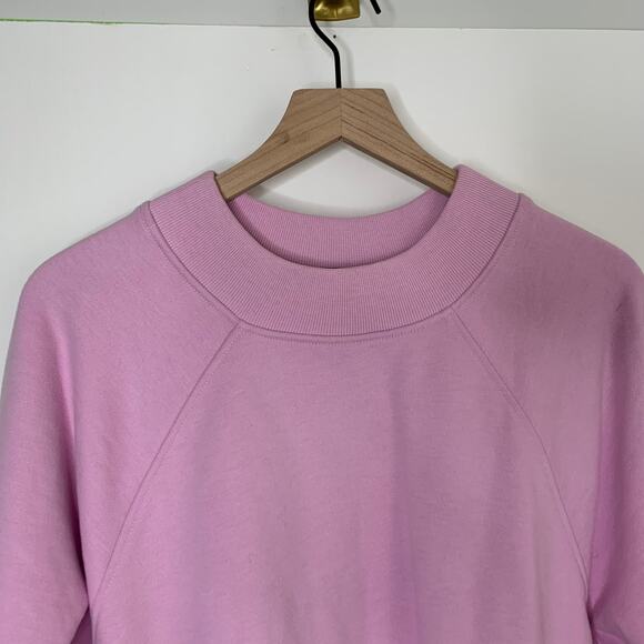 ALO YOGA Heavyweight Offline Cotton Blend Sweatshirt In Sugarplum Pink Medium - Picture 9 of 13